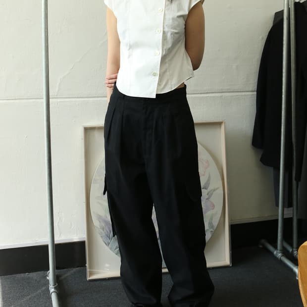 프릭스 스토어 블랙 카고 팬츠 