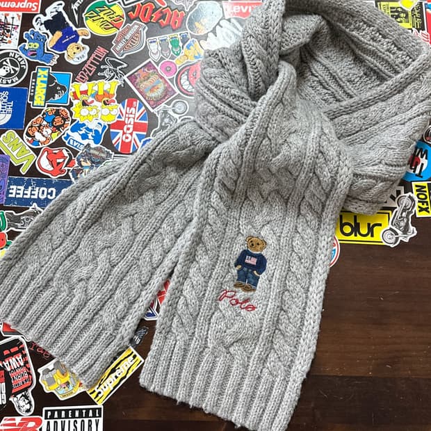 폴로 랄프로렌 폴로 베어 케이블 머플러