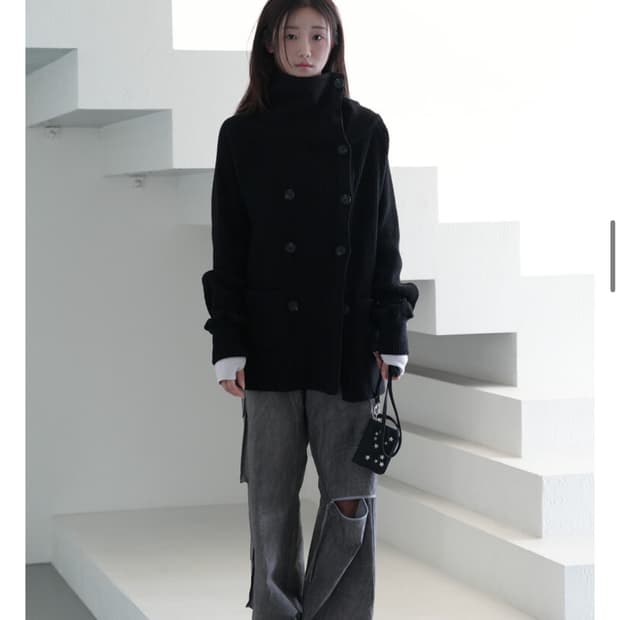 구해요) yinandyang 가디건 블랙 그레이