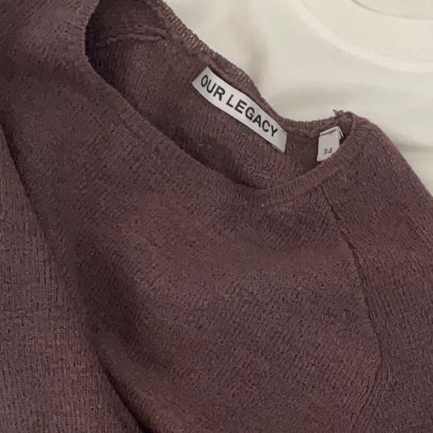 Our Legacy crepe slim knit purple 아워레가시