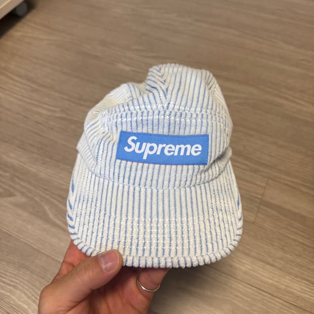 슈프림 투톤 코듀로이 캠프캡 화이트 - 23SS