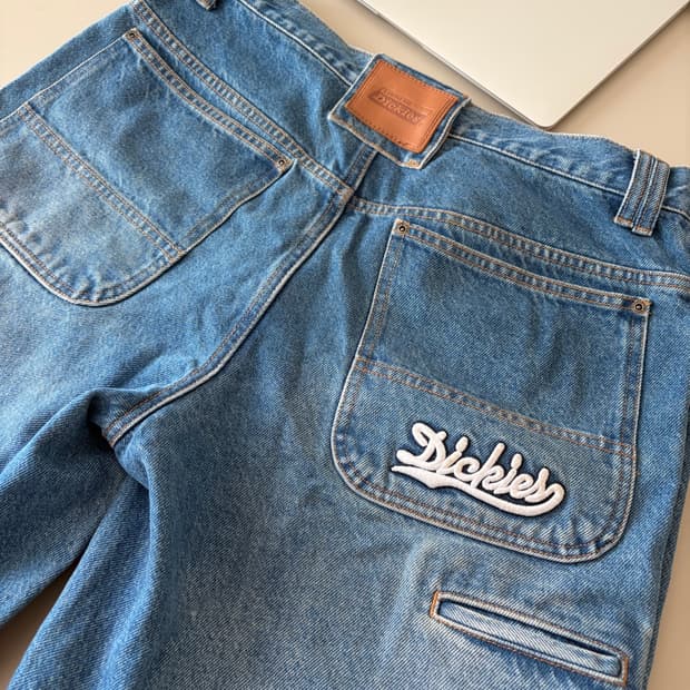 슈프림 디키즈 23FW 더블니 배기진