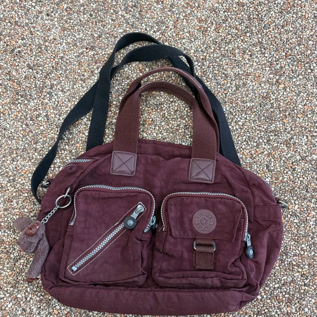 92. 키플링 와인색 버건디 숄더백 가방