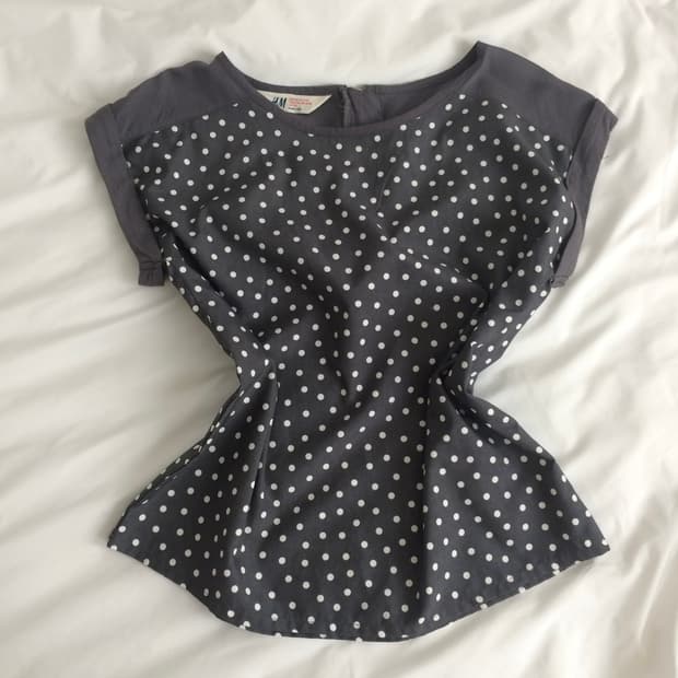 H&M 도트 티셔츠 모리걸 🪽