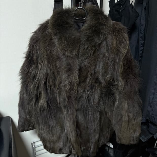 카키브라운 리얼폭스 퍼자켓