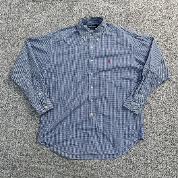 L 폴로랄프로렌 코튼 체크 셔츠 0306M