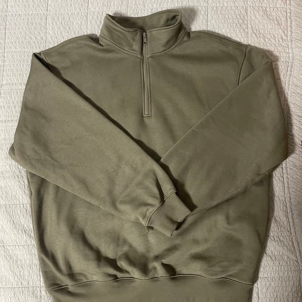 무인양품 하프집업 카키(L)