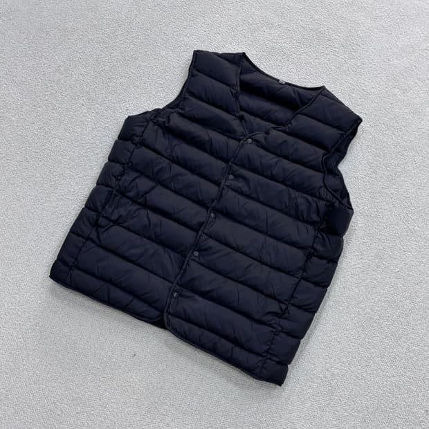 100 빈티지 덕다운 경량 패딩 조끼 0410E