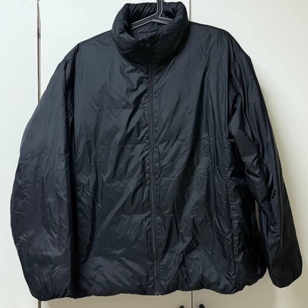 무인양품 경량다운 포케터블 스탠드 칼라 재킷 블랙 XL