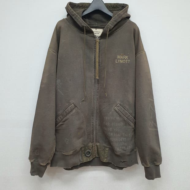 나이젤카본 후드집업 빈티지 커스텀 5[블릿치드 레터링/밀리터리 테이스트]