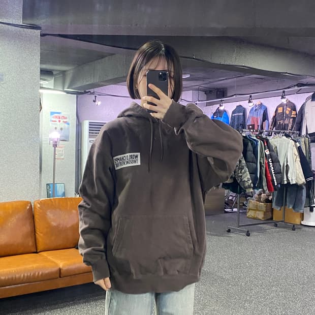 디스이즈네버댓 월드챔스 브라운 후드티 B3663