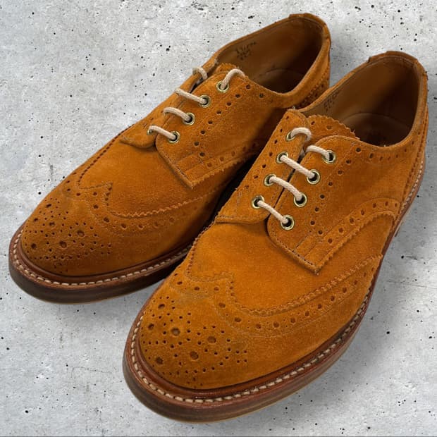 [8.5] trickers 트리커즈 윙칩 더비 슈즈 오렌지