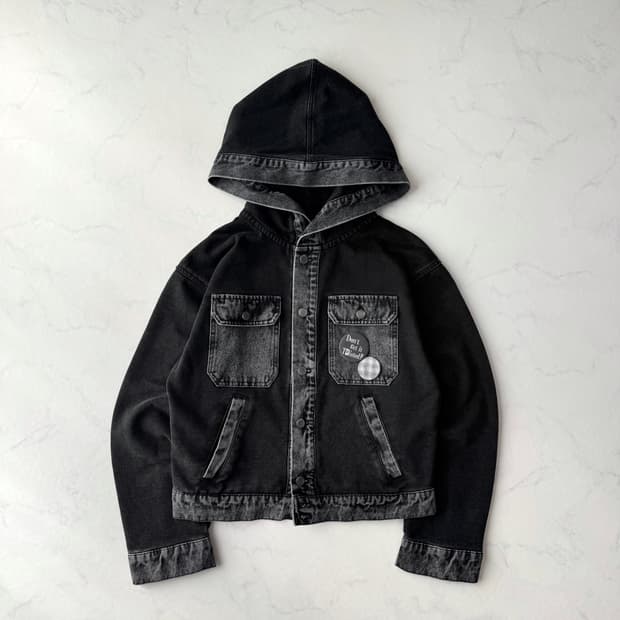 TΣist Denim × Sweat Blend Hoodie / Black