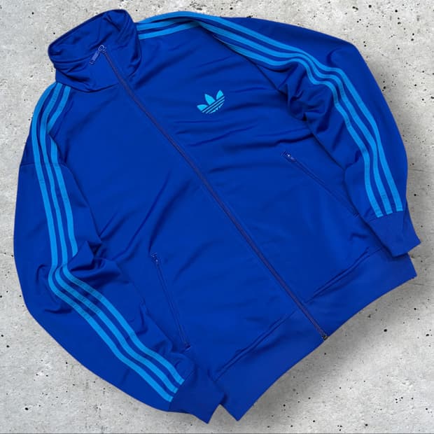 [110] 12s 아디다스 파이어버드 트랙탑 져지 블루 하늘 C465