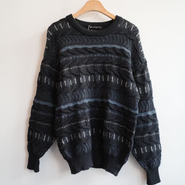 Mario Giorgi 패턴 울 니트 (MADE IN ITALY)