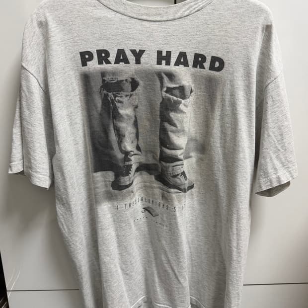 90s PRAY HARD 빈티지 티셔츠