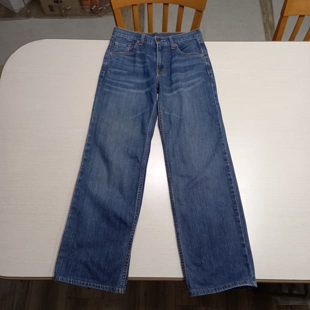 27-28 리바이스OT221 오렌지탭 워싱 스판 세미와이드진 27-605