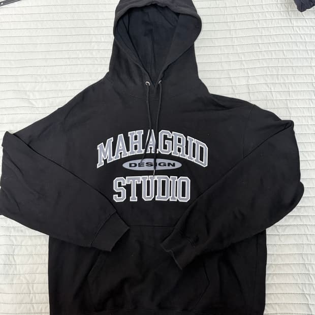 마하그리드 COLLEGE LOGO HOODIE 논기모 L