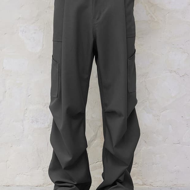 비긴202 One Tuck Wide Baker Pants [Olive]