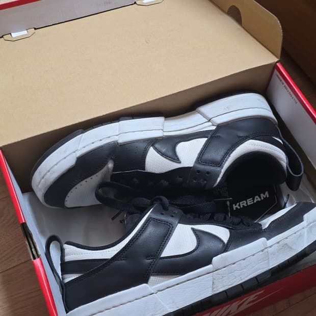 [W290] 나이키 덩크 로우 디스럽트 블랙 화이트 CK6654-102