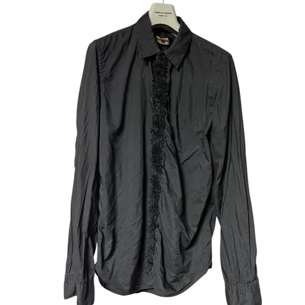 꼼데가르송 블랙 프릴 디테일 셔츠