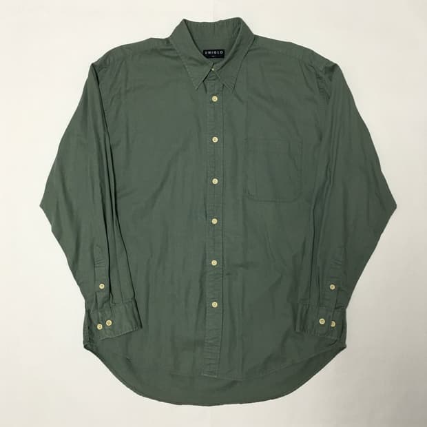 올드 유니클로 말차카키 셔츠