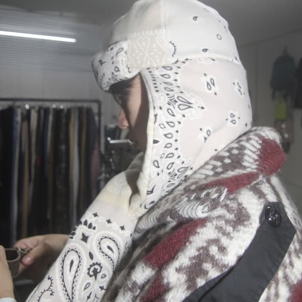 캐피탈 플리스 반다나 패턴 케사 캡 트루퍼햇 키나리