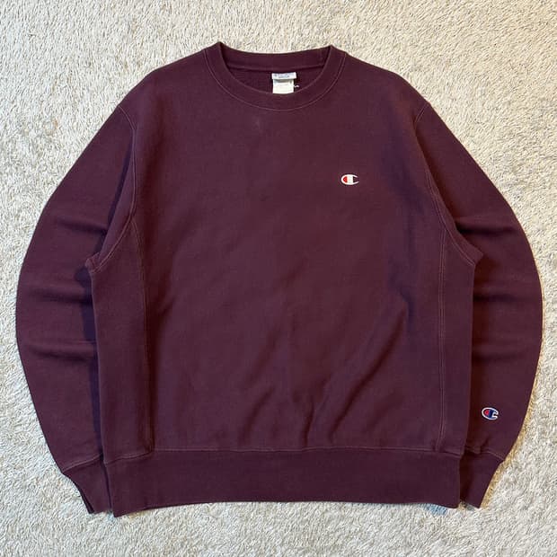 매장판) 챔피온 CHAMPION 리버스위브 맨투맨 버건디