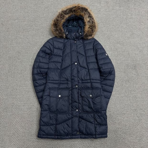 바버 폭스퍼후드 롱패딩 v1551