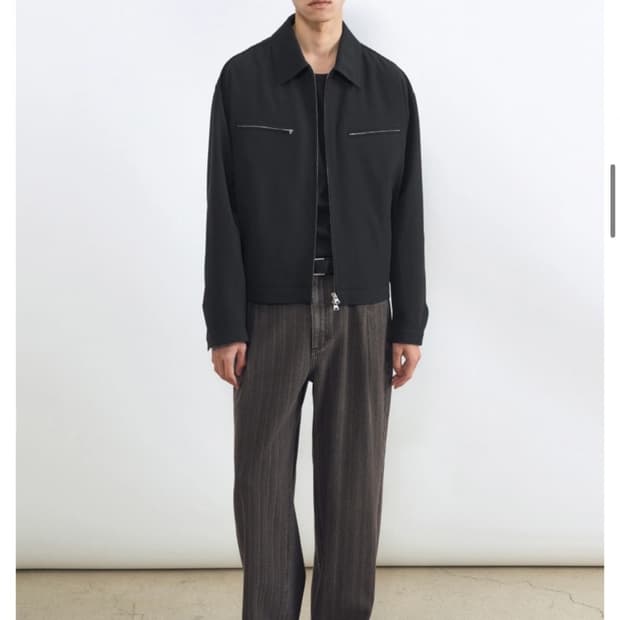 [L]인사일런스 울 서커 웨스턴 자켓 BLACK(25년)