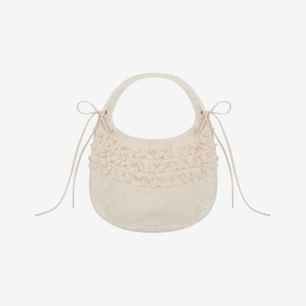 라티젠 숄더백 베이지 L15 JAQUARD FRILL BAG(BEIGE)