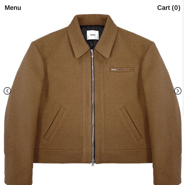 카미엔 그리드 울 자켓 카멜 [2]