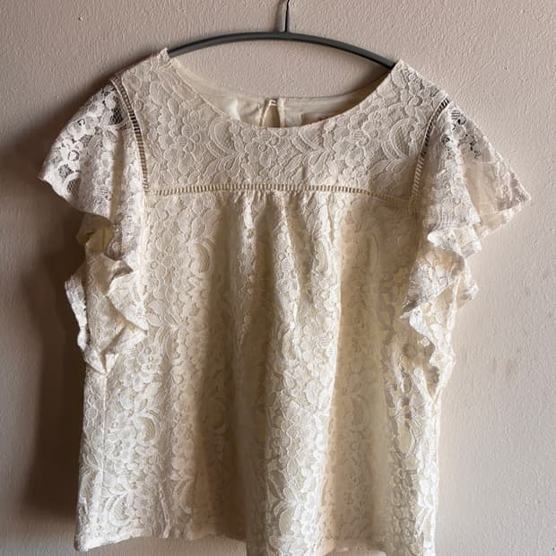 Flower Lace Detail Blouse