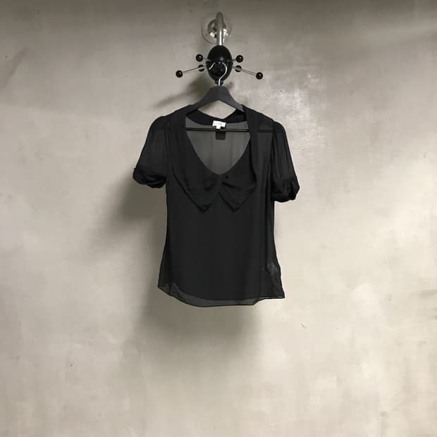 템버리 런던 반팔 블라우스 블랙 10(W)