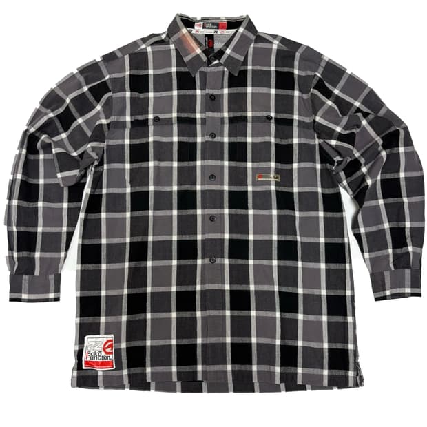 에코 펑션 멀티 체크 유틸리티 빅 실루엣 셔츠