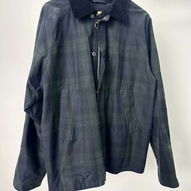 바버 체크 자켓 XL 