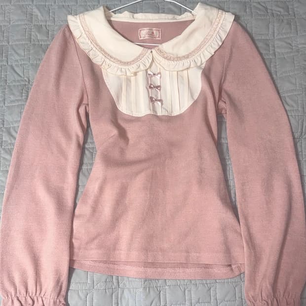 블라우스 니트 히메갸루 라떼갸루 로맨틱갸루