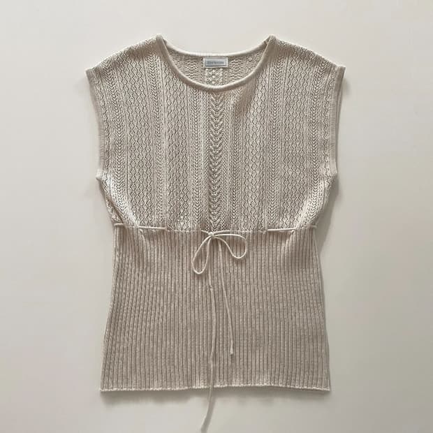 쉬이즈큐트 Summer Knit top Greige