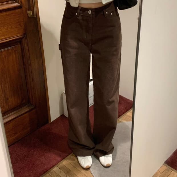 택o새제품) leeds 리즈 카펜터 팬츠 브라운 m