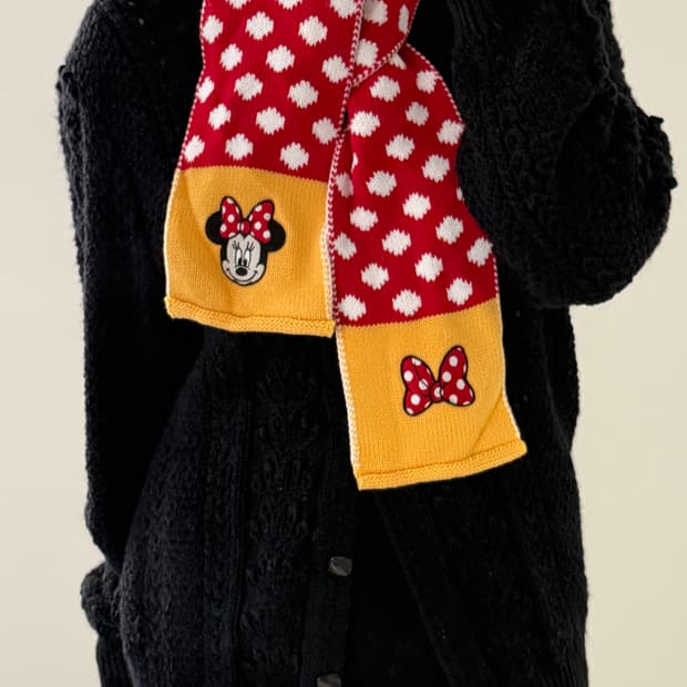 디즈니 미니마우스 도트 머플러