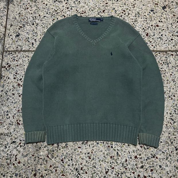 폴로 랄프로렌(POLO RalphLauren)그린 코튼 니트