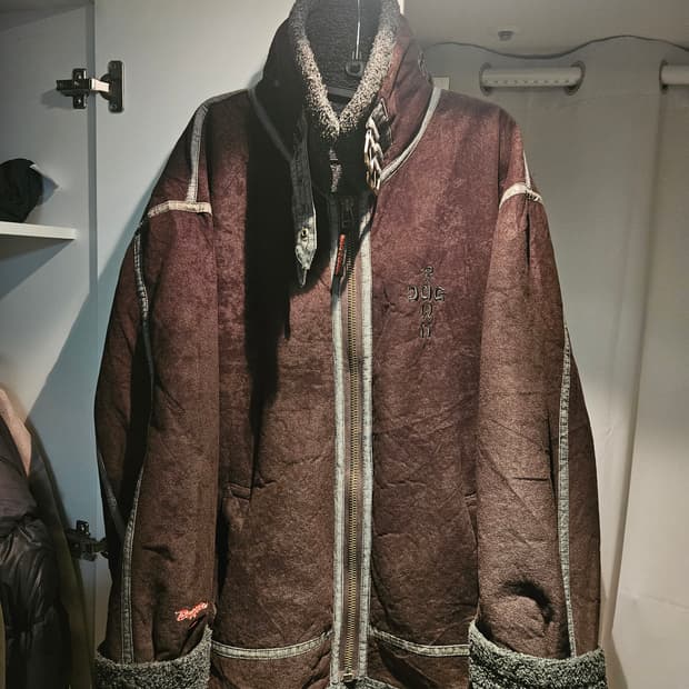 도그타운 넥 자수 포인트 B-3 무스탕 자켓 XL