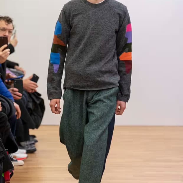 꼼데가르송 셔츠 19AW 테디베어 니트 그레이 L