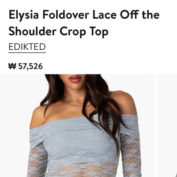 Edikted 레이스 오프숄더