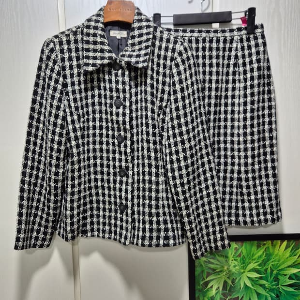 (세일)JPN 빈티지. 트위드 자켓 스커트 세트