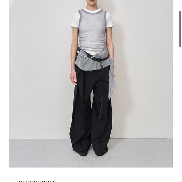 lcdc tm MESH FRILL SLEEVELESS TOP