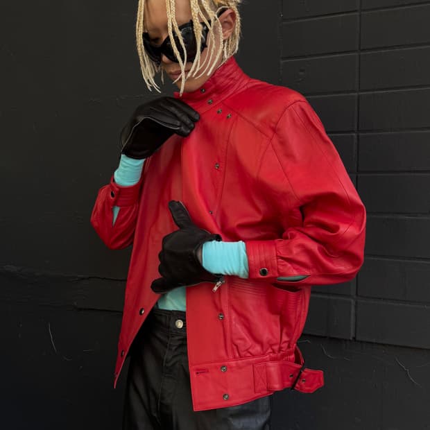 VTG LAMB SKIN LEATHER JACKET