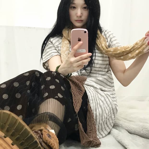 𖤐브라운 도트 모리 set𖤐