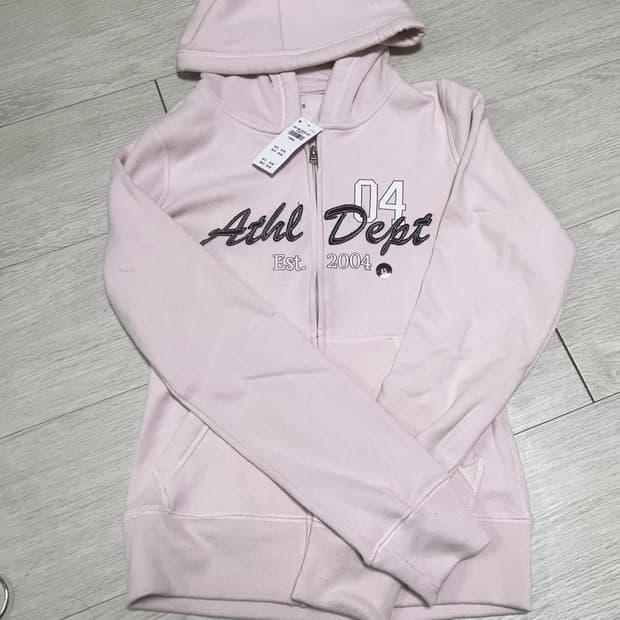 홀리스터 핑크 딸기우유 후드집업 xs