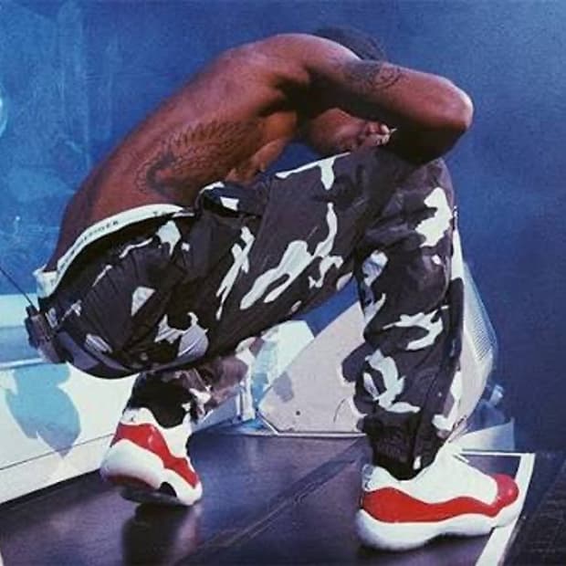 [S] 슈프림 스톤아일랜드 나일론 메탈 스노우 화이트카모 트랙팬츠